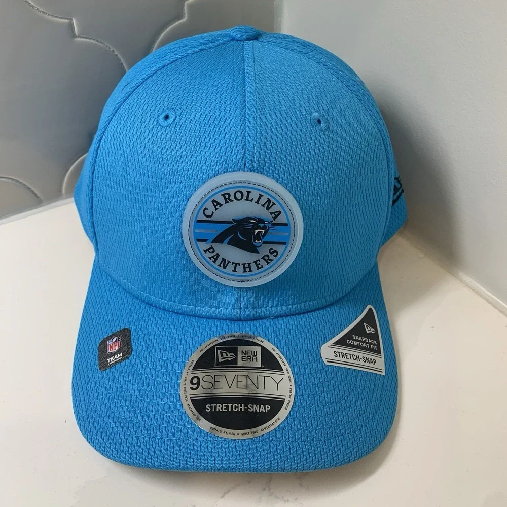 New Era Carolina Panthers 9SEVENTY Stretch Snap Adjustable Snapback Cap Hat OSFM